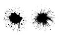 Two ink blots vector silhouette Royalty Free Stock Photo