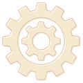 Two Interlocking Gears Illustration Depicting Mechanical Process, Teamwork, and Technical Configuration Royalty Free Stock Photo