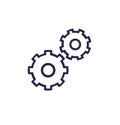 Two Interlocking Gears Symbolizing Industrial Mechanism and Engineering Concepts