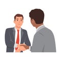 Two international business man Caucasian and Black shaking hands Royalty Free Stock Photo