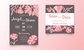 Two invitation cards for the wedding celebration