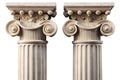 Two Ionic Columns Classic Architecture Design Elements Royalty Free Stock Photo