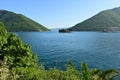 Two islets off the coast of Perast in the Bay of Kotor Royalty Free Stock Photo