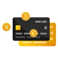 Bank Cards Payment With Coins