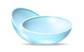 Two Isolated Contact Lenses on White Background