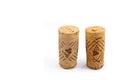 Two isolated corks Royalty Free Stock Photo