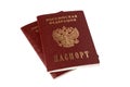 Two isolated Russian passports Royalty Free Stock Photo