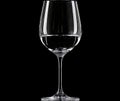 Two isolated wine glasses on a black and white background Royalty Free Stock Photo