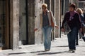 Two italian women walking