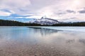 Two Jack Mountain Lake Scenic Landscape Banff National Park Canadian Rockies