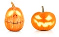 two Jack-o-lanterns Royalty Free Stock Photo