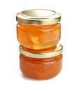 Two jars with tasty sweet jam Royalty Free Stock Photo