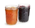 Two jars with tasty sweet jam Royalty Free Stock Photo