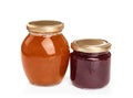 Two jars with tasty sweet jam Royalty Free Stock Photo