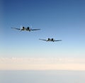 Two jetfighters in flight