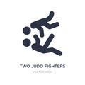 two judo fighters icon on white background. Simple element illustration from Sports concept