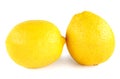 Two juicy lemons are isolated on a white background Royalty Free Stock Photo