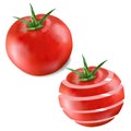 Two juicy ripe red tomato Royalty Free Stock Photo