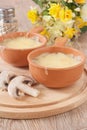 Two julienne bowls on the table