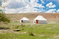 Two Kazakh yurt Royalty Free Stock Photo