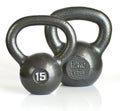 Two kettle bells Royalty Free Stock Photo