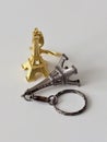 Two keychains Eiffel Tower Royalty Free Stock Photo