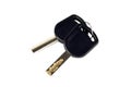 Two Keys isolated on white background, clipping path included Royalty Free Stock Photo