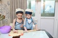 Two Kids Cooking dumplings