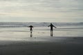 Two kids playing on Beach 2 Olympic National Park