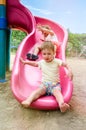 Two Kids on Slide