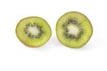 Kiwi Halves Isolated On White Royalty Free Stock Photo