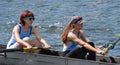 Two lady rowers Royalty Free Stock Photo