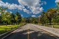 Road in beautiful public park Royalty Free Stock Photo