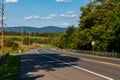 A two lane road going downhill in Sharpsburg, Maryland, USA Royalty Free Stock Photo