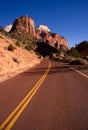 Two Lane Road Hoighway Travels Desert Southwest Utah Landscape