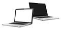 Laptops with blank screen mock up