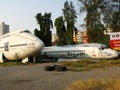 Two large aircraft abandoned in Bangkok. Thailand