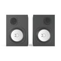 two large audio speakers, 3d rendering Royalty Free Stock Photo