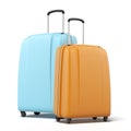 Two large polycarbonate suitcases Royalty Free Stock Photo