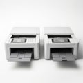 Minimalistic Japanese Style White Printer Mockup With Hyperealistic Details