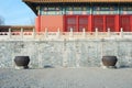 Two large water cauldrons in the main courtyard of the Forbidden City, Beijing