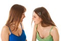 Two laugh teenage girls Royalty Free Stock Photo