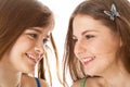 Two laugh teenage girls Royalty Free Stock Photo