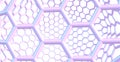 Graphene-like molecular structure isolated on white background