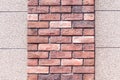 Two layer of small and big brick wall texture. Royalty Free Stock Photo