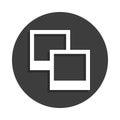 two layers icon in Badge style with shadow