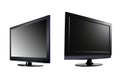 Two LCD high definition flat screen TV Royalty Free Stock Photo