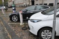 TWO LECTRIC CARS TESLA USA AND FRENCH RENAULT AUO