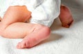 two legs newborn baby, Happy family concept Royalty Free Stock Photo