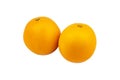 Two Lemons Together On White Background Royalty Free Stock Photo